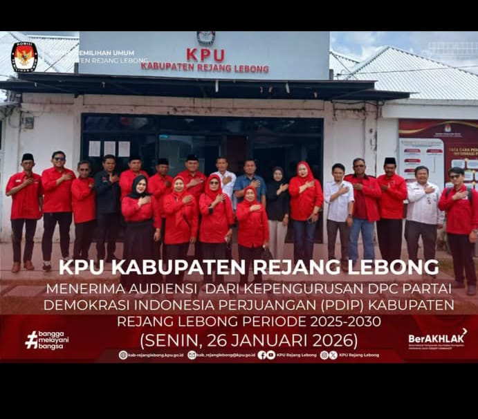 AUDIENSI DARI KEPENGURUSAN PARTAI DEMOKRASI INDONESIA PERJUANGAN (PDIP) KABUPATEN REJANG LEBONG